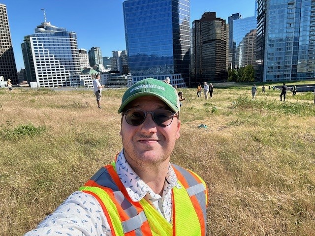 smiling josh on Vancouver Convention Centre green roof