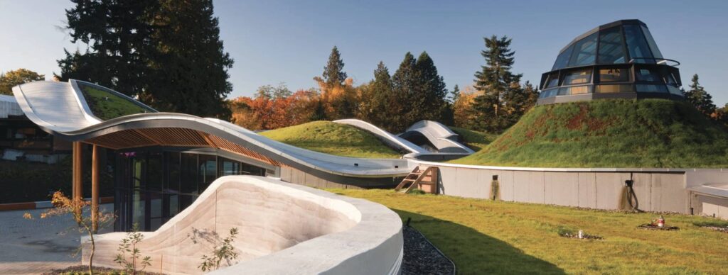 The course will be at Van Dusen Gardens, with its undulating green roof